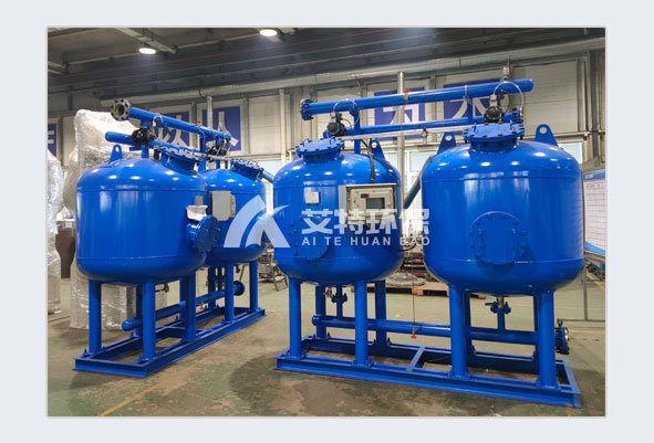 浅层砂过滤器在锂电行业作为旁滤装置：给循环水降浊度